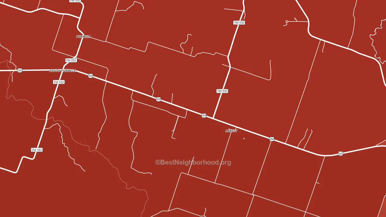 Arnett, TX block-group political-lean map