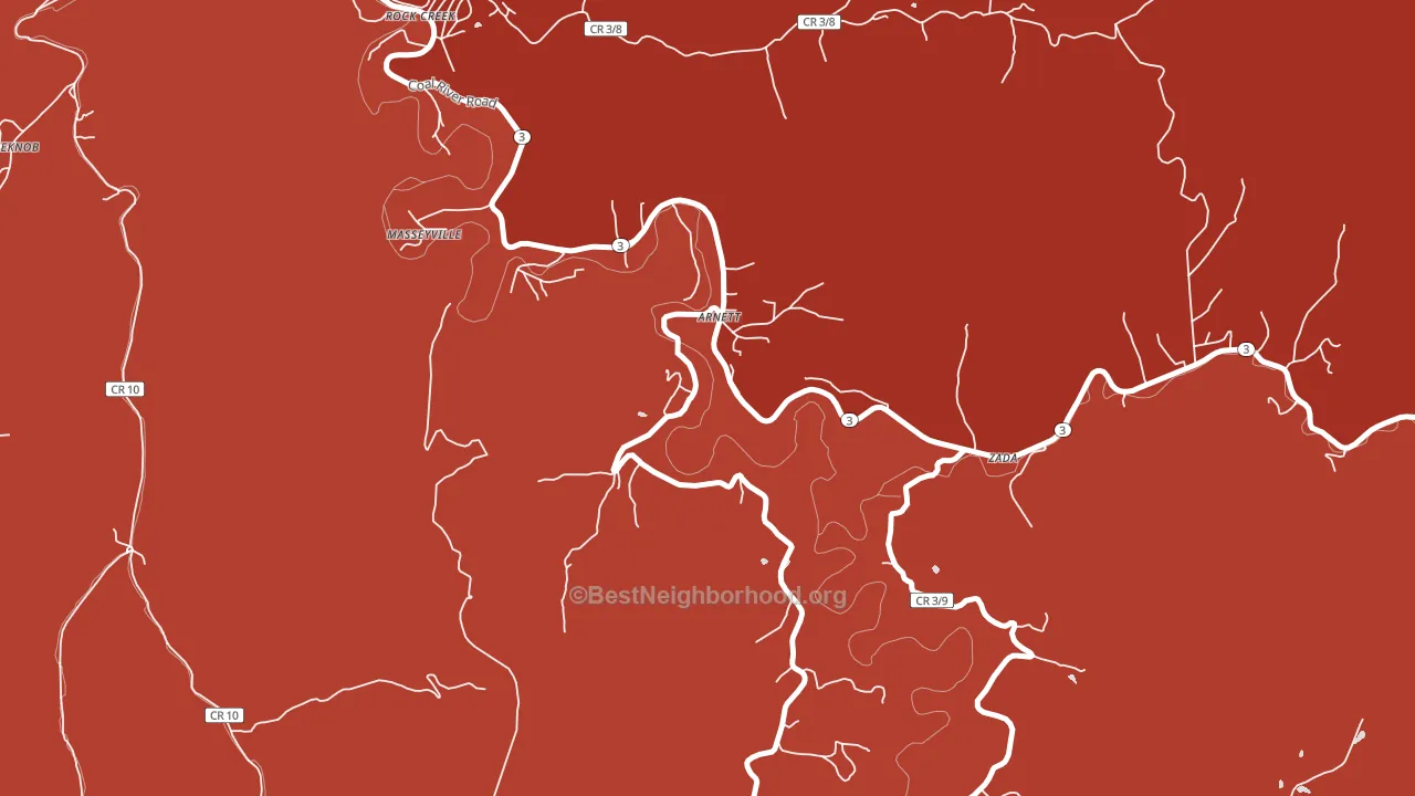 Arnett, WV block-group political-lean map