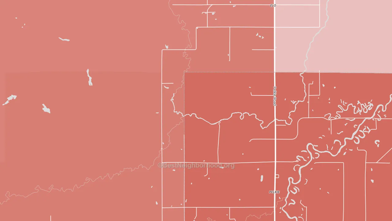 Arnheim, MI block-group political-lean map