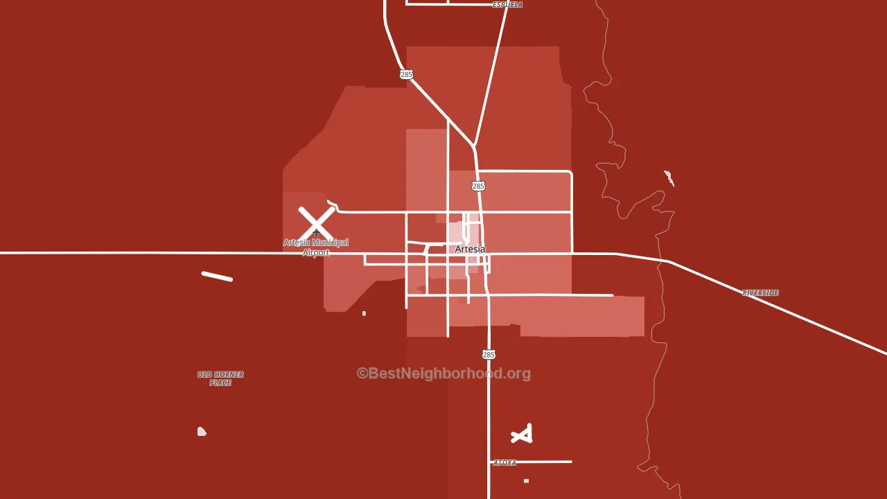 Artesia, NM block-group political-lean map