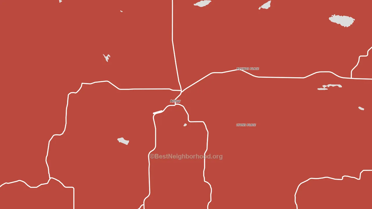 Arthur County, NE block-group political-lean map