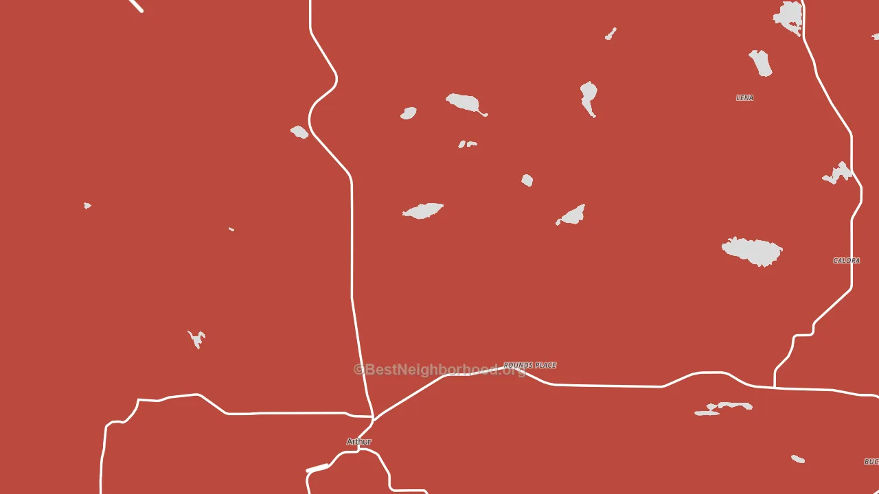 Arthur, NE block-group political-lean map