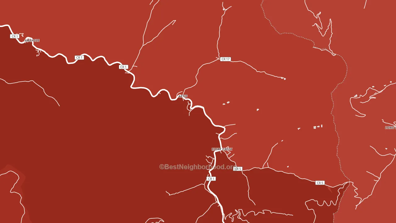 Artie, WV block-group political-lean map