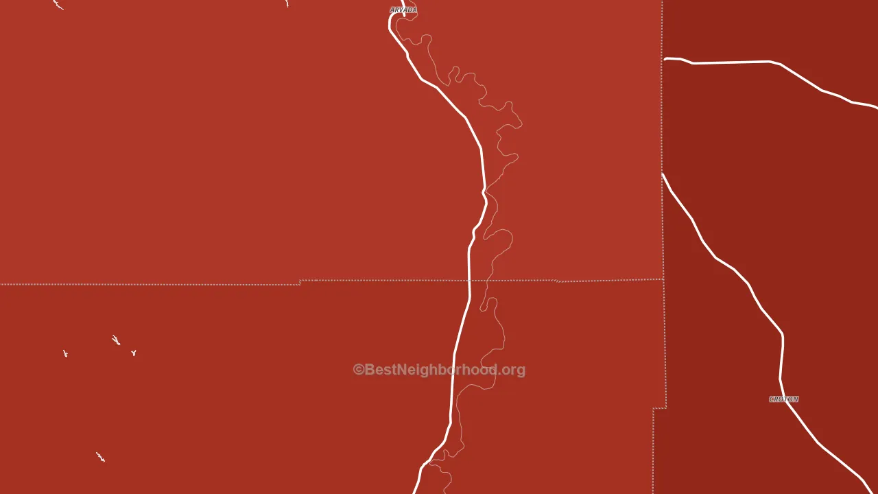 Arvada, WY block-group political-lean map