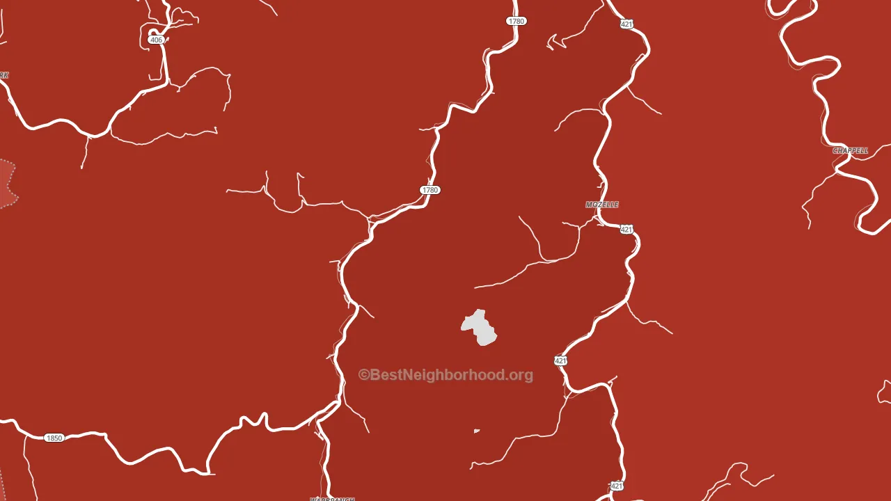 Asher, KY block-group political-lean map
