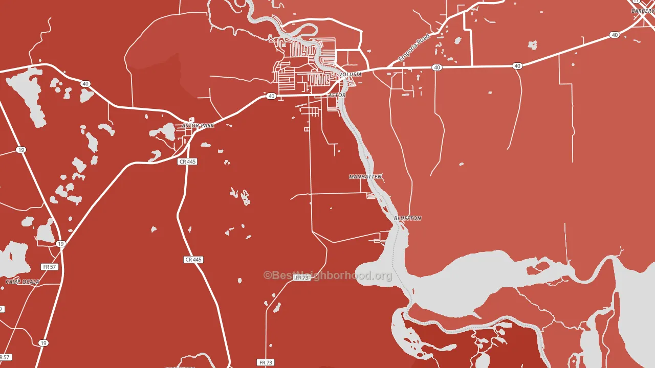 Astor Park, FL block-group political-lean map