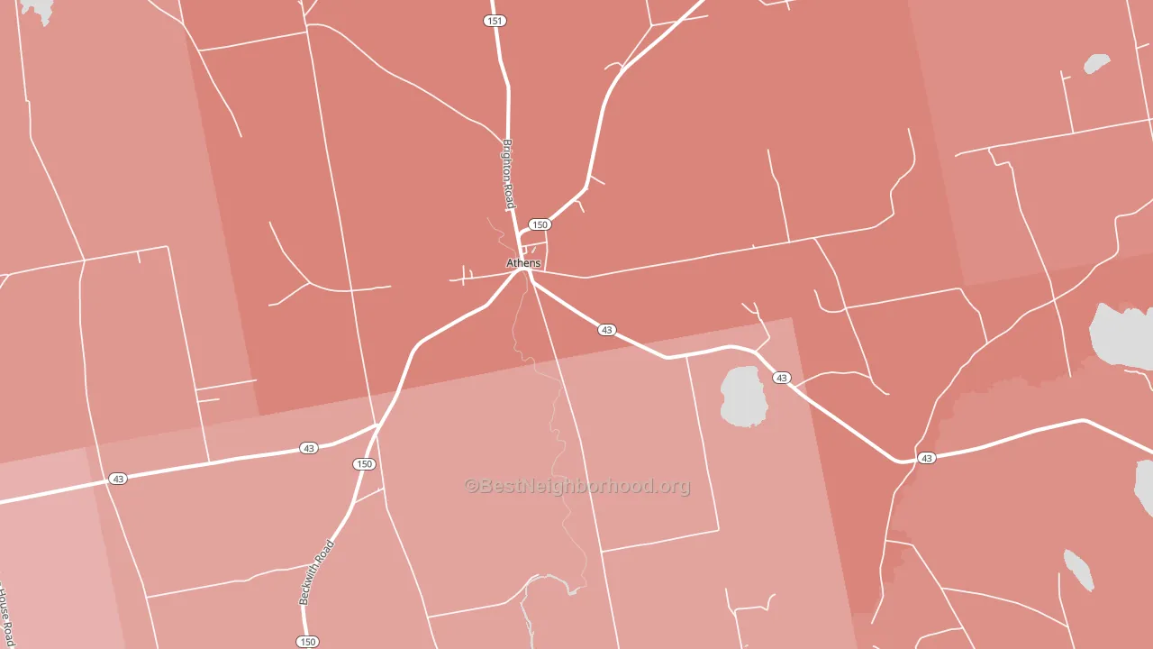 Athens, ME block-group political-lean map