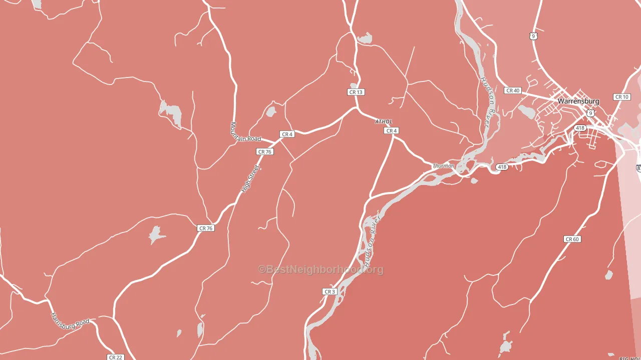 Athol, NY block-group political-lean map