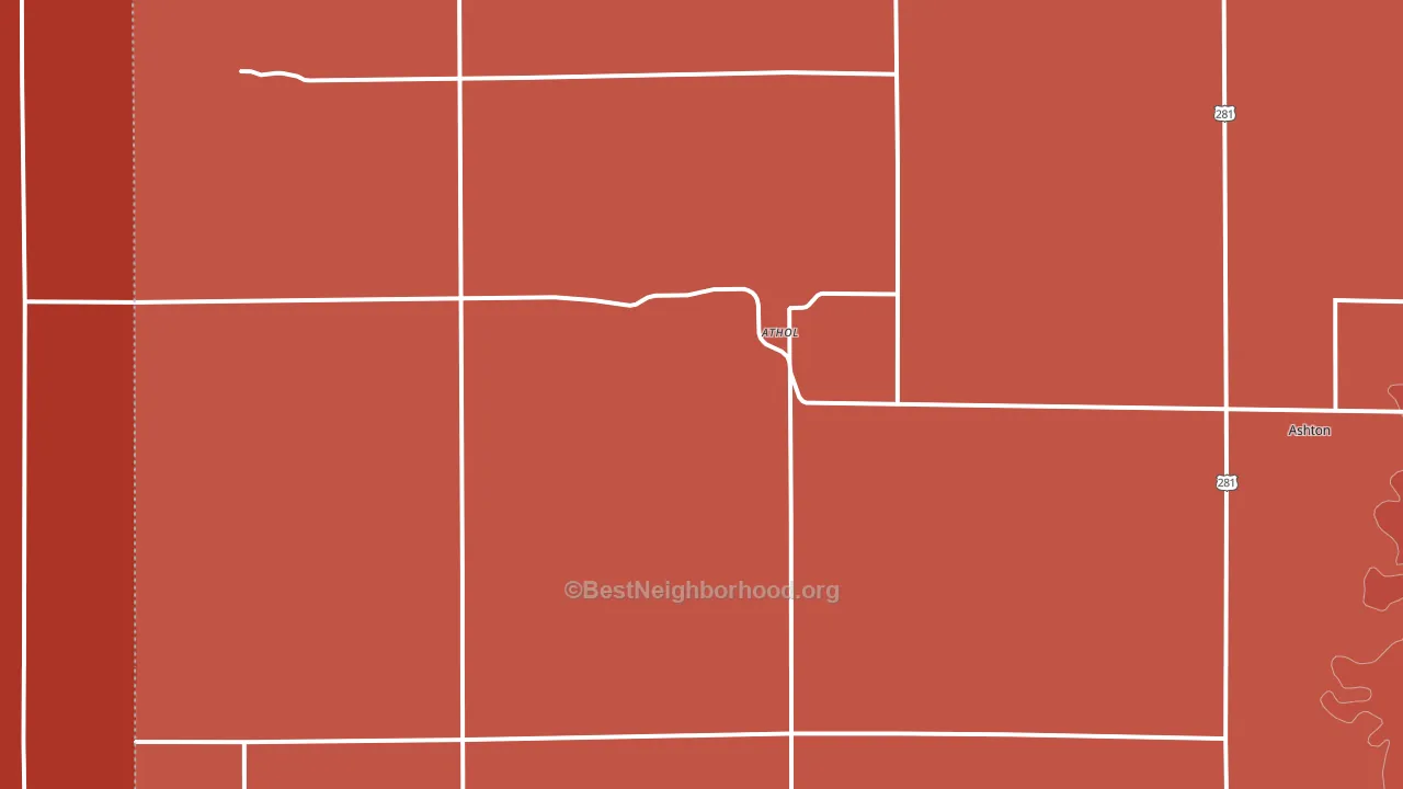 Athol, SD block-group political-lean map