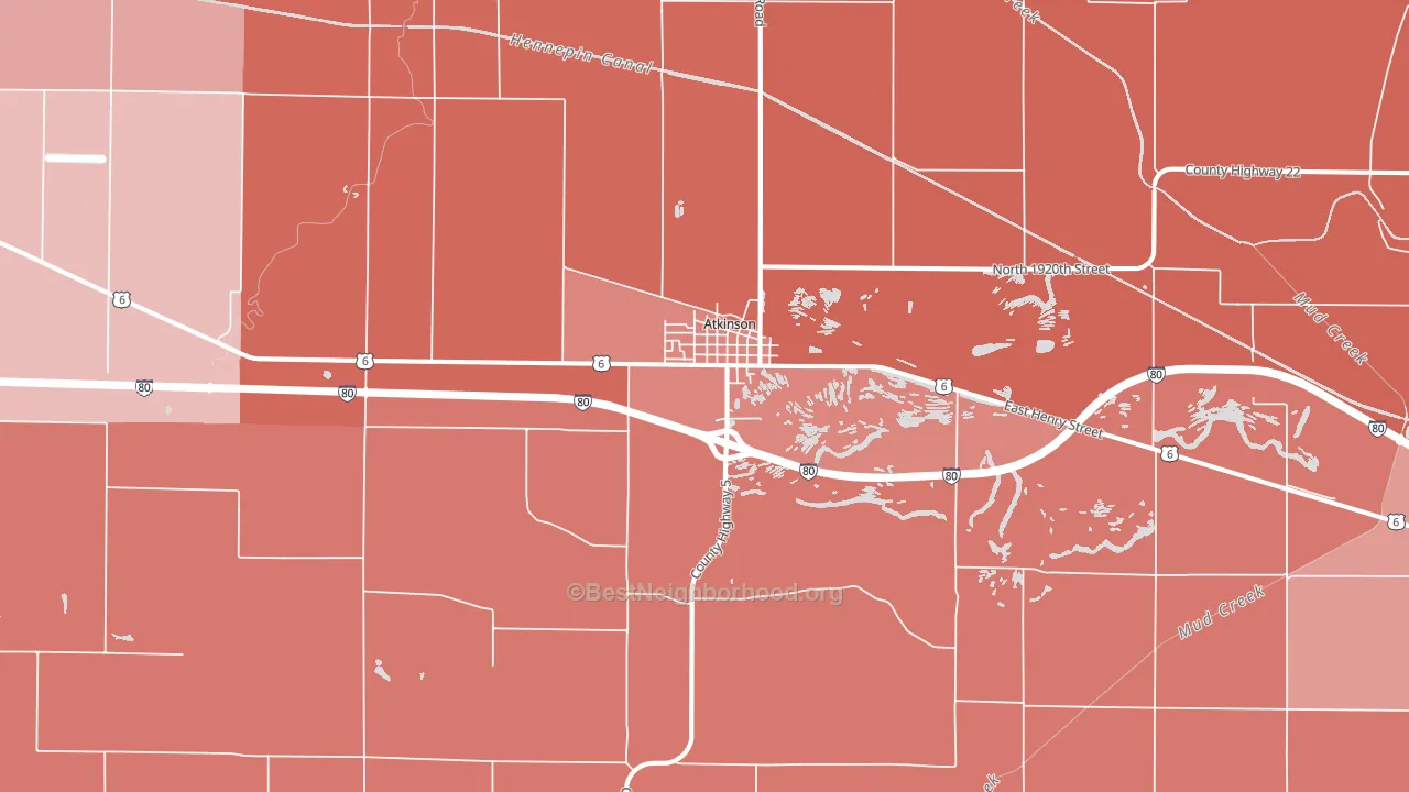 Atkinson, IL block-group political-lean map