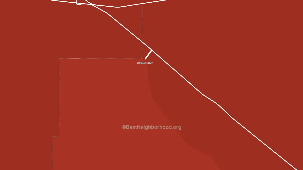 Atomic City, ID block-group political-lean map