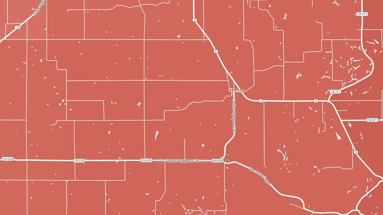 Attica, IA block-group political-lean map