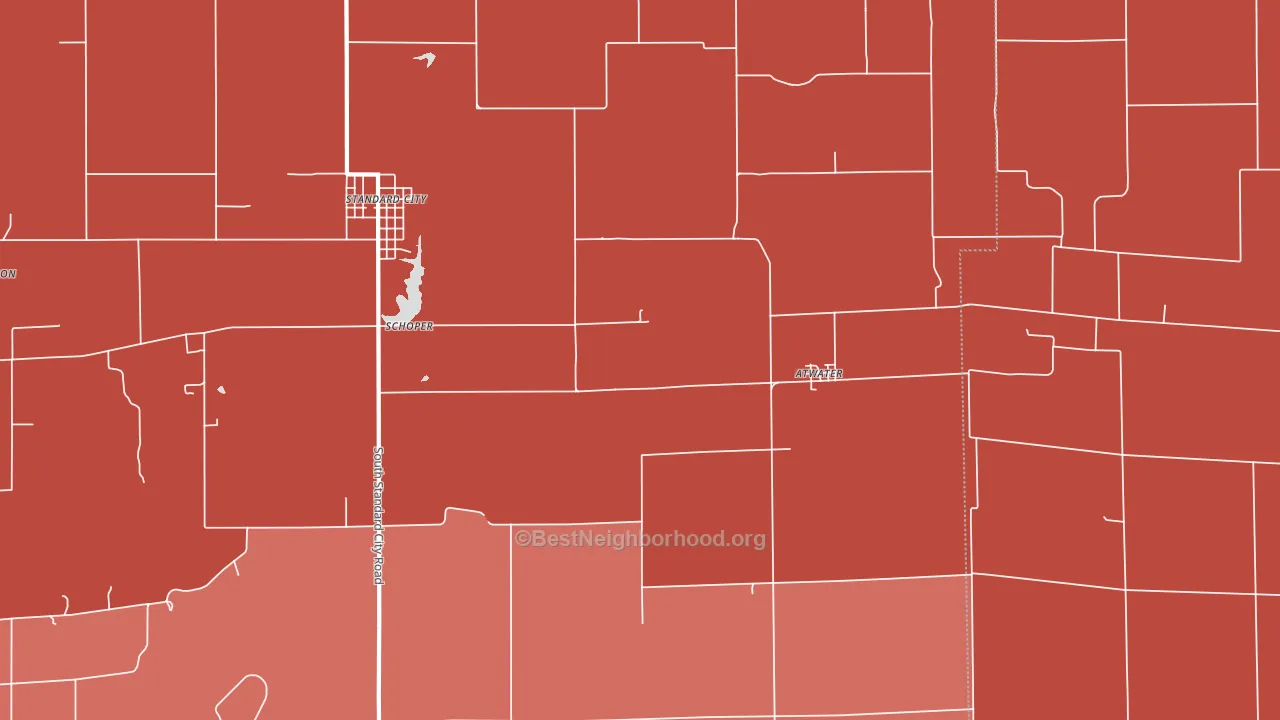 Atwater, IL block-group political-lean map