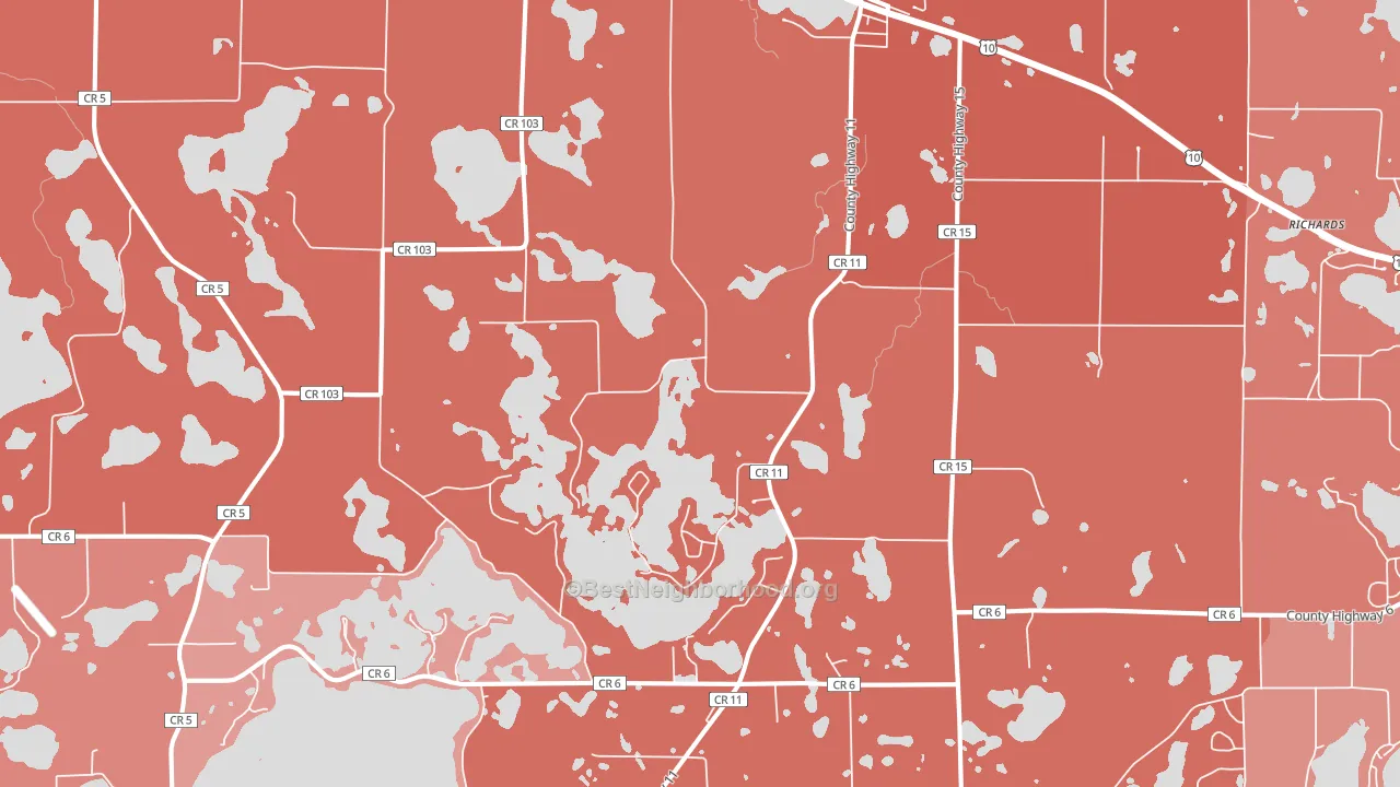 Audubon, MN block-group political-lean map