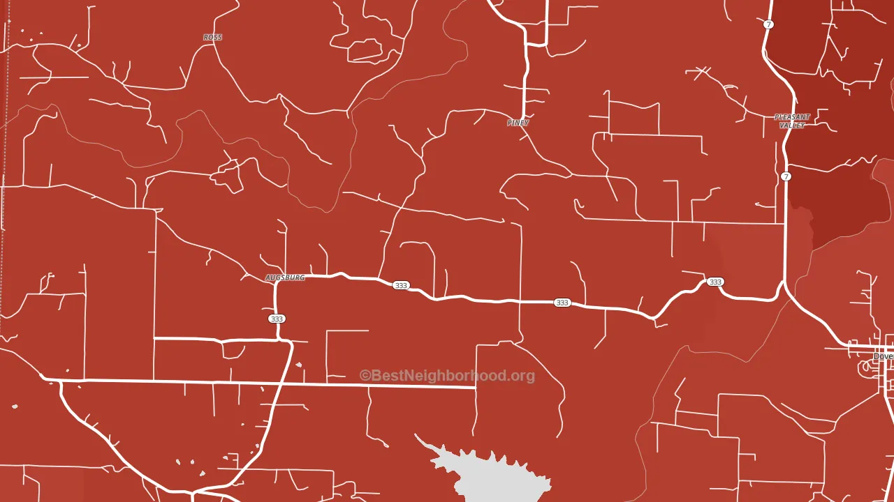 Augsburg, AR block-group political-lean map