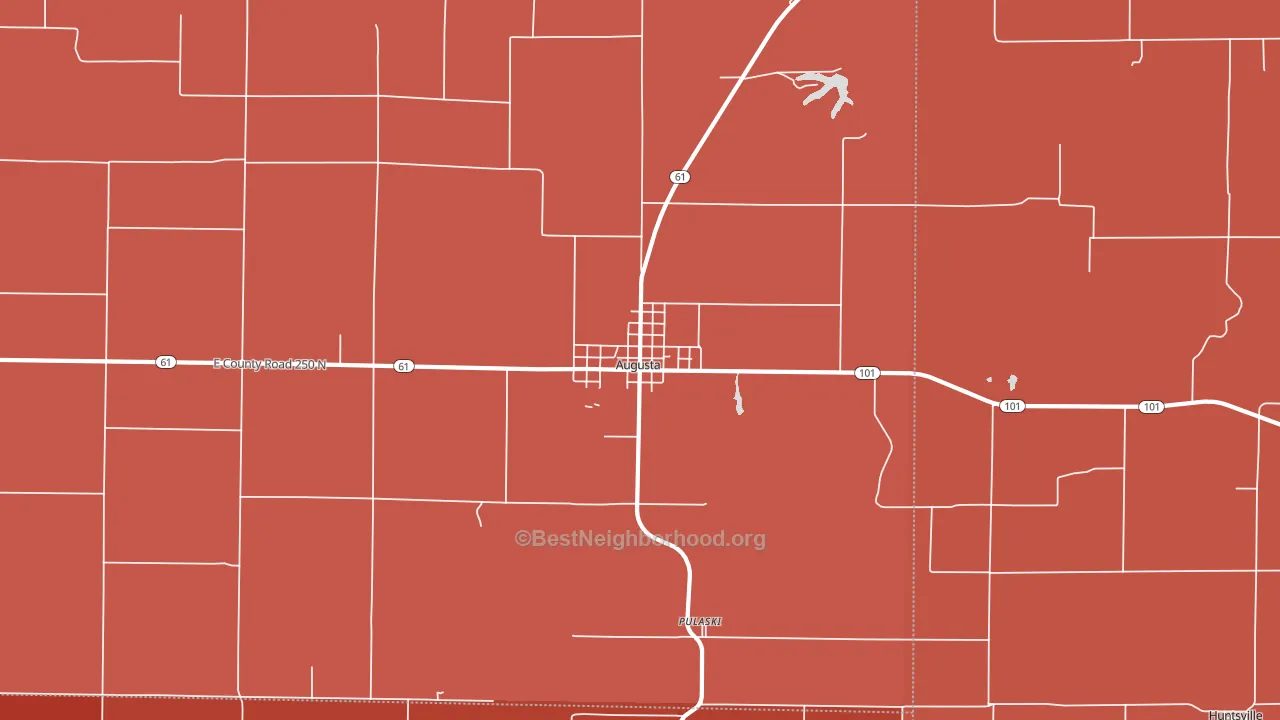 Augusta, IL block-group political-lean map
