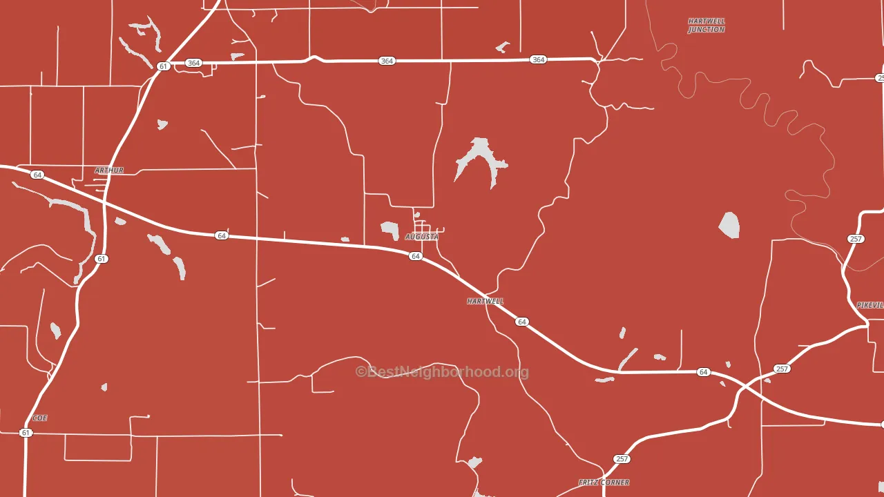 Augusta, IN block-group political-lean map