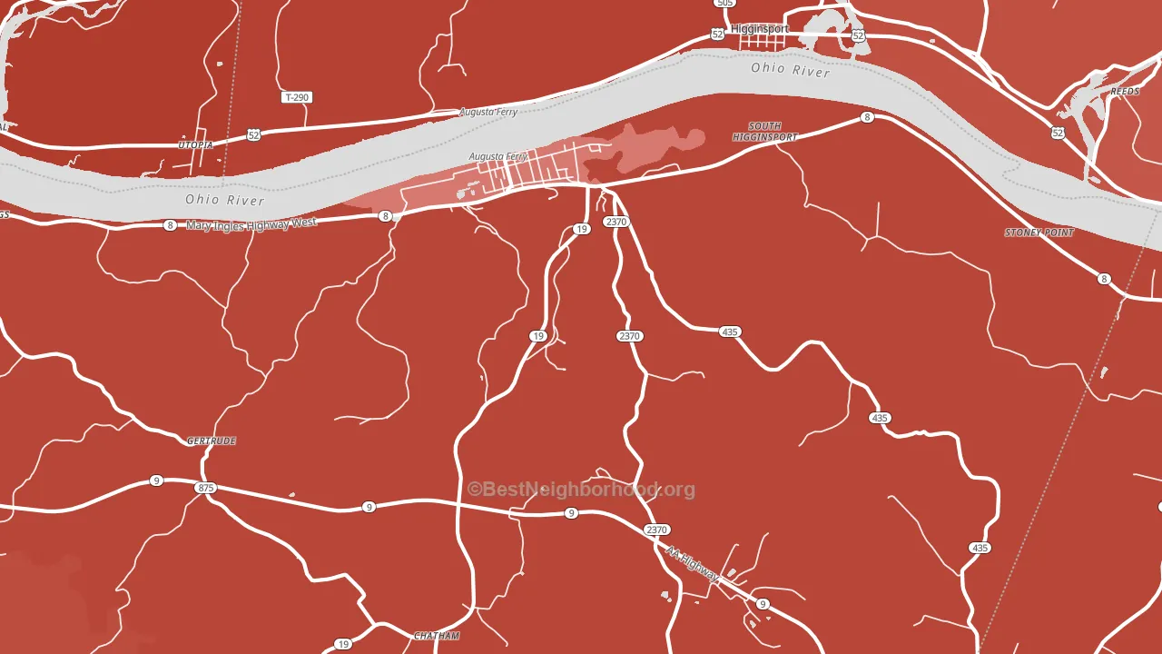 Augusta, KY block-group political-lean map