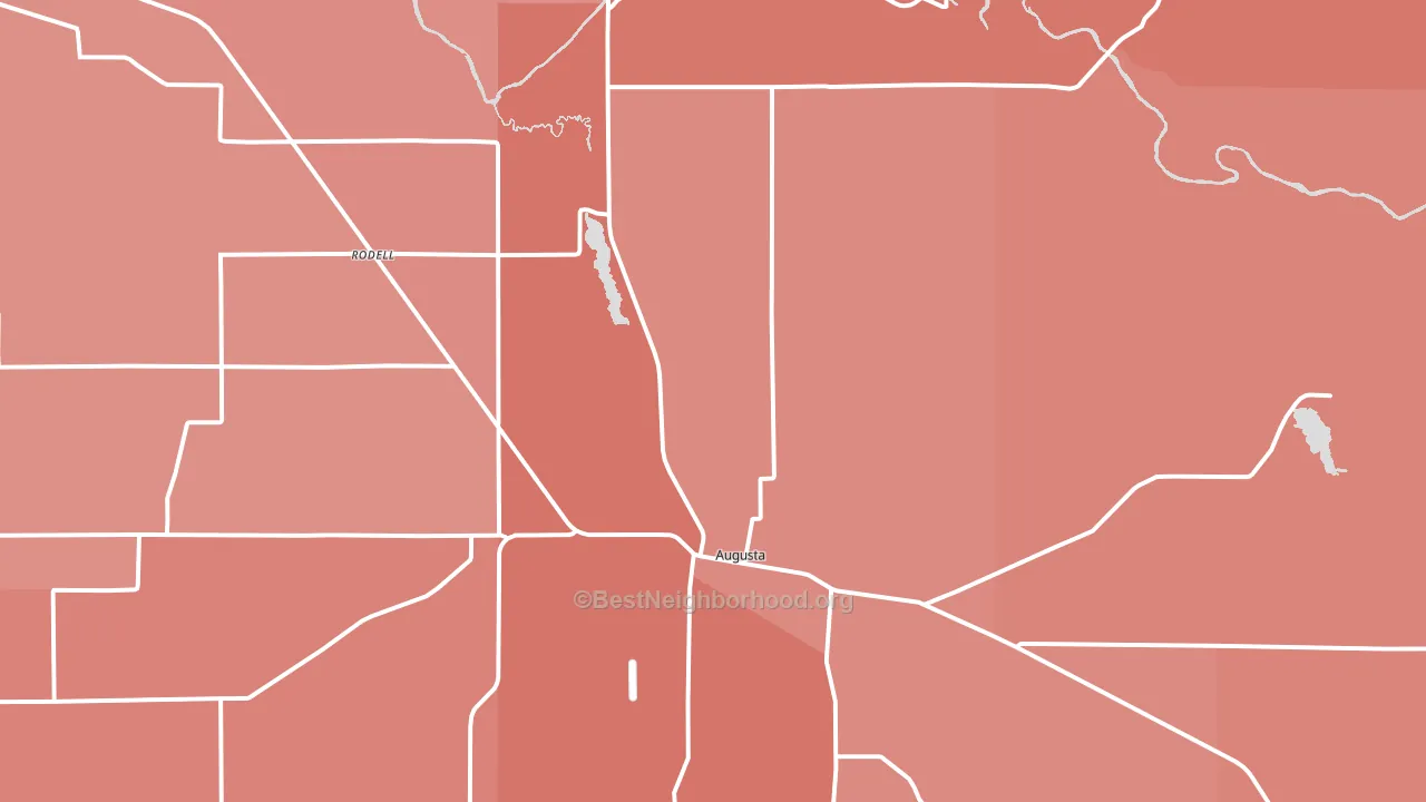 Augusta, WI block-group political-lean map