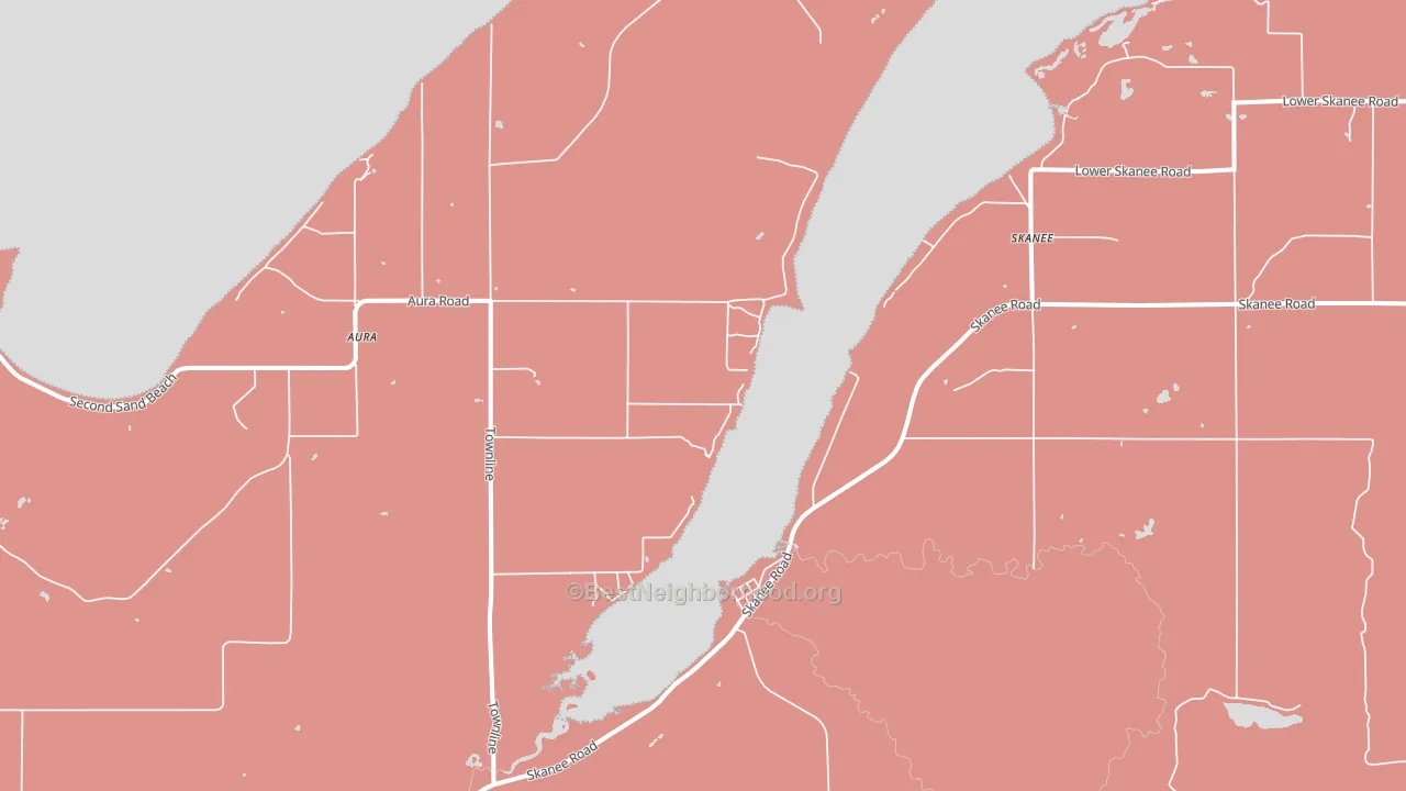 Aura, MI block-group political-lean map