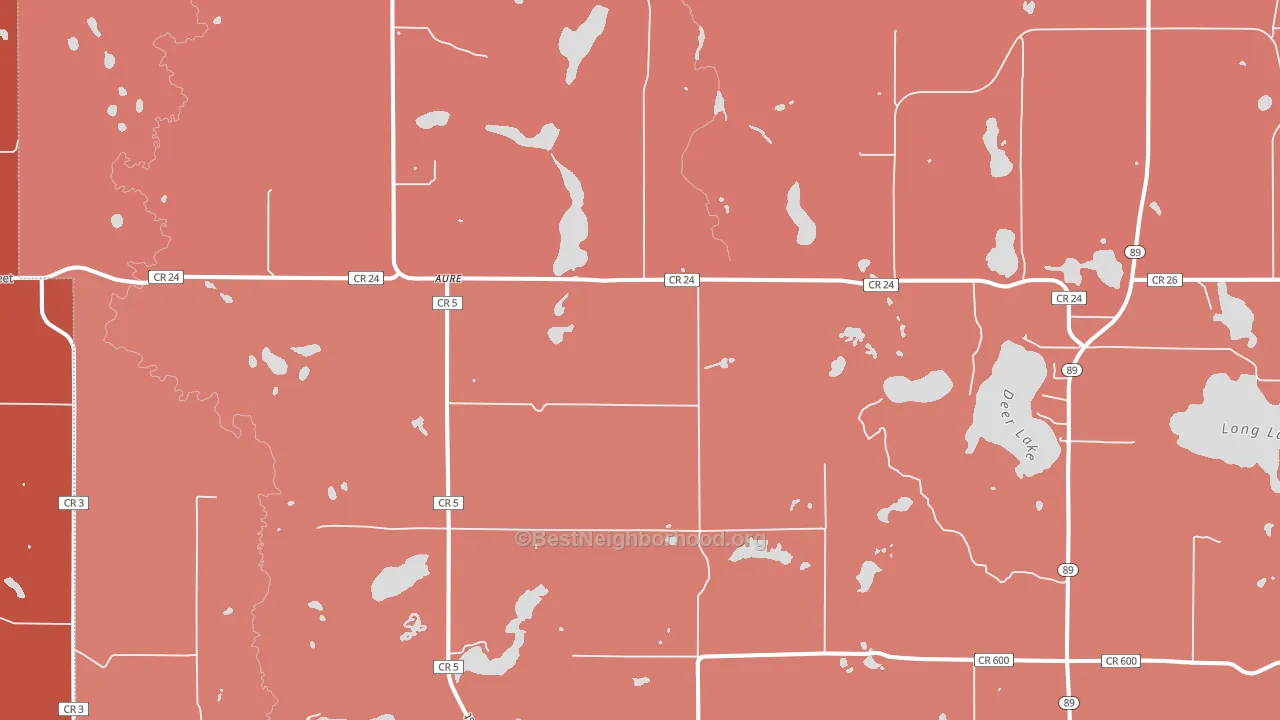 Aure, MN block-group political-lean map