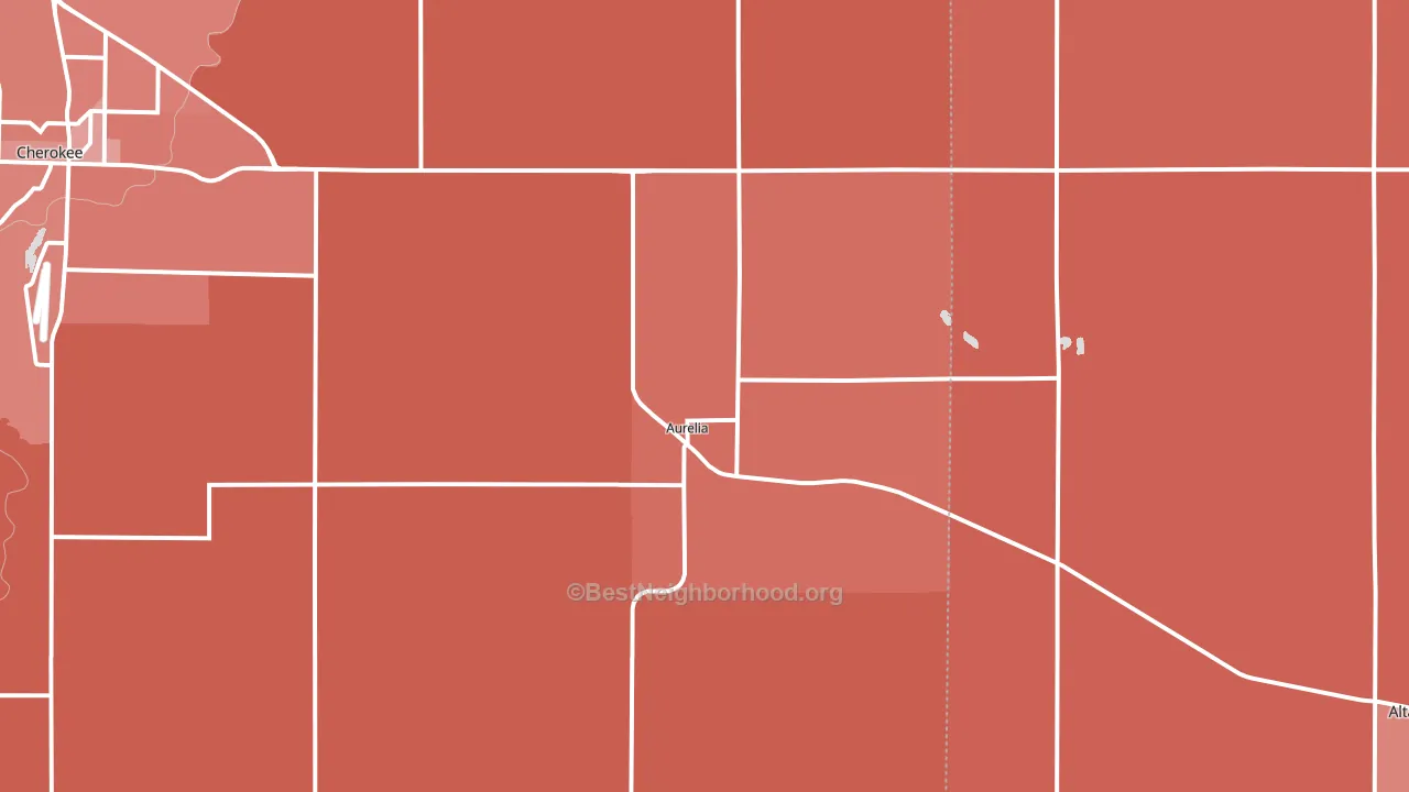 Aurelia, IA block-group political-lean map