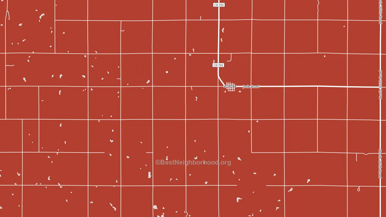 Aurora, KS block-group political-lean map