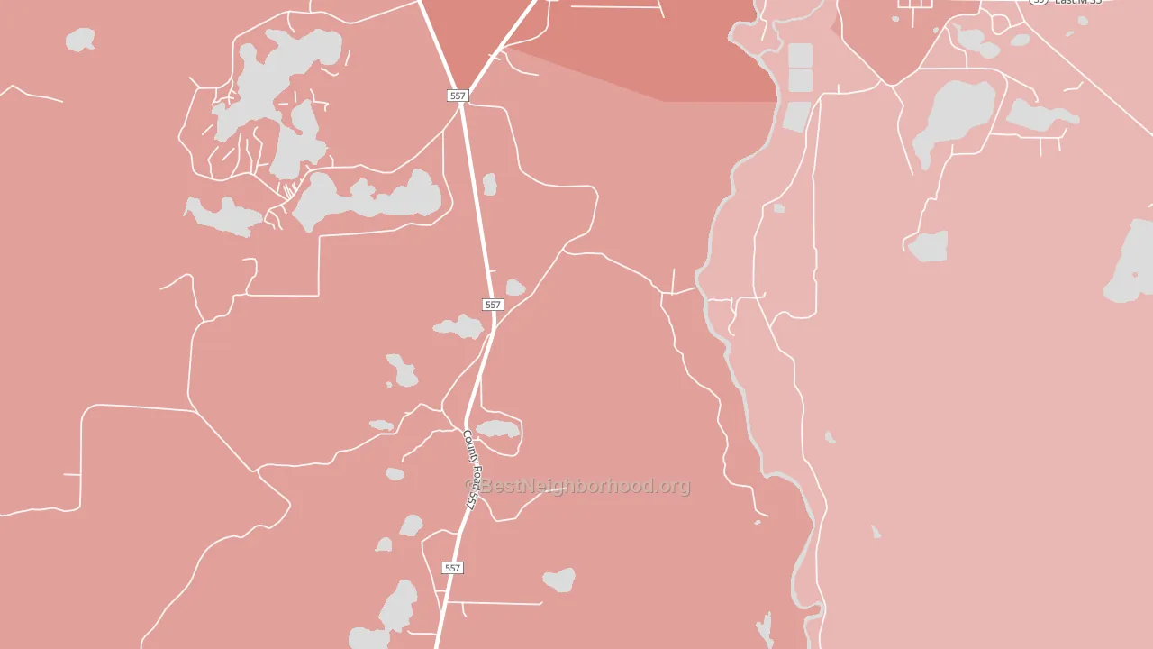 Austin, MI block-group political-lean map