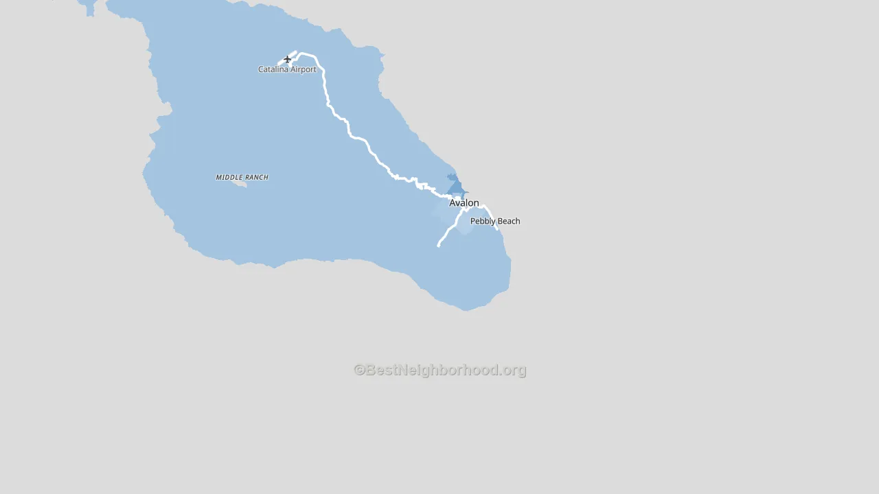 Avalon, CA block-group political-lean map