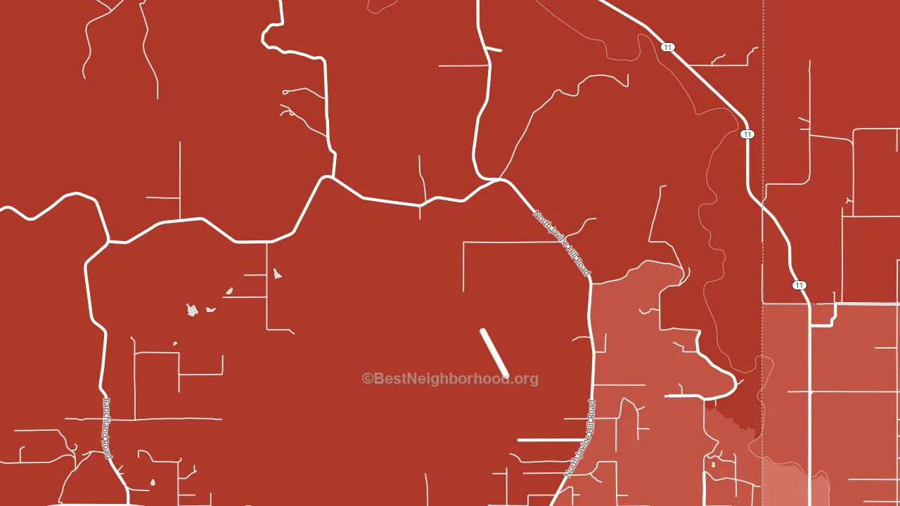 Avant, OK block-group political-lean map