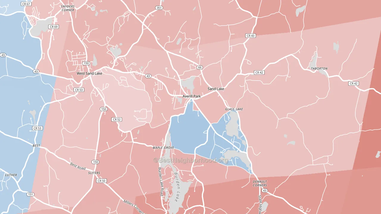 Averill Park, NY block-group political-lean map