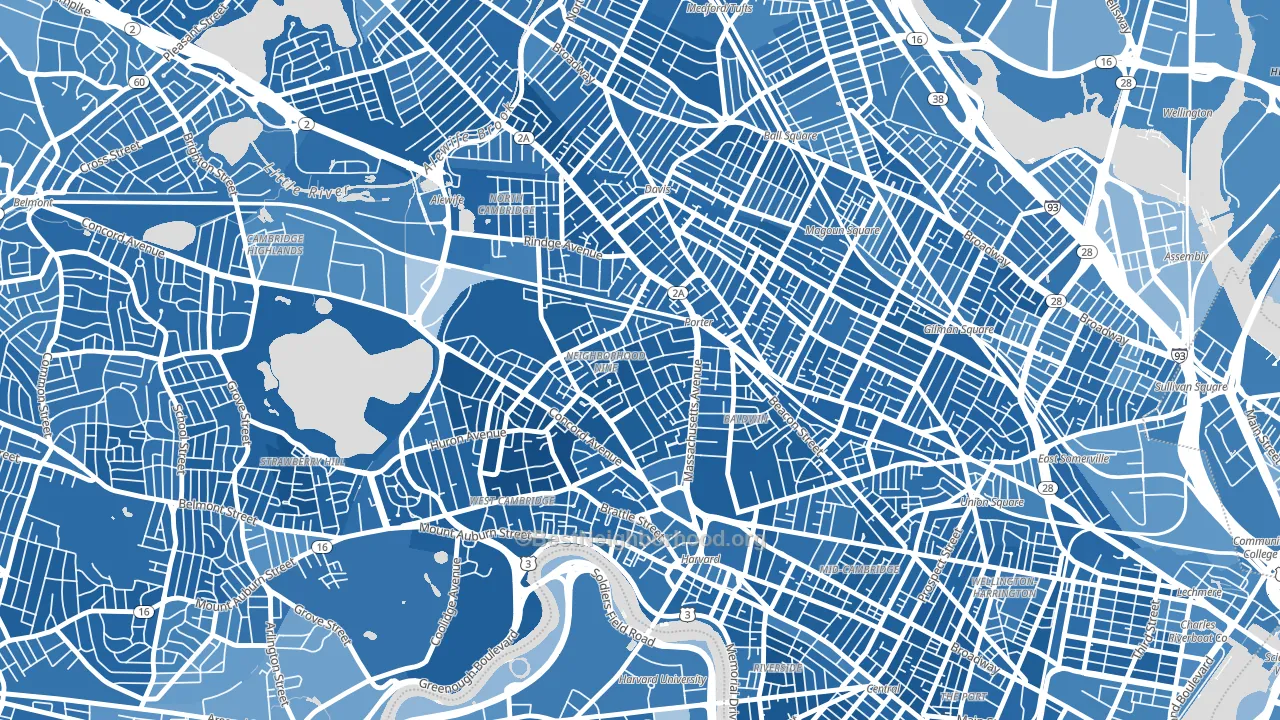 Avon Hill, Cambridge, MA block-group political-lean map