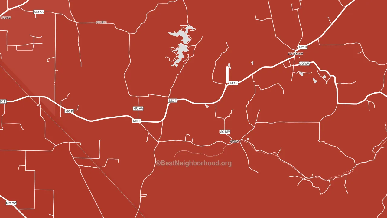 Avon, MO block-group political-lean map