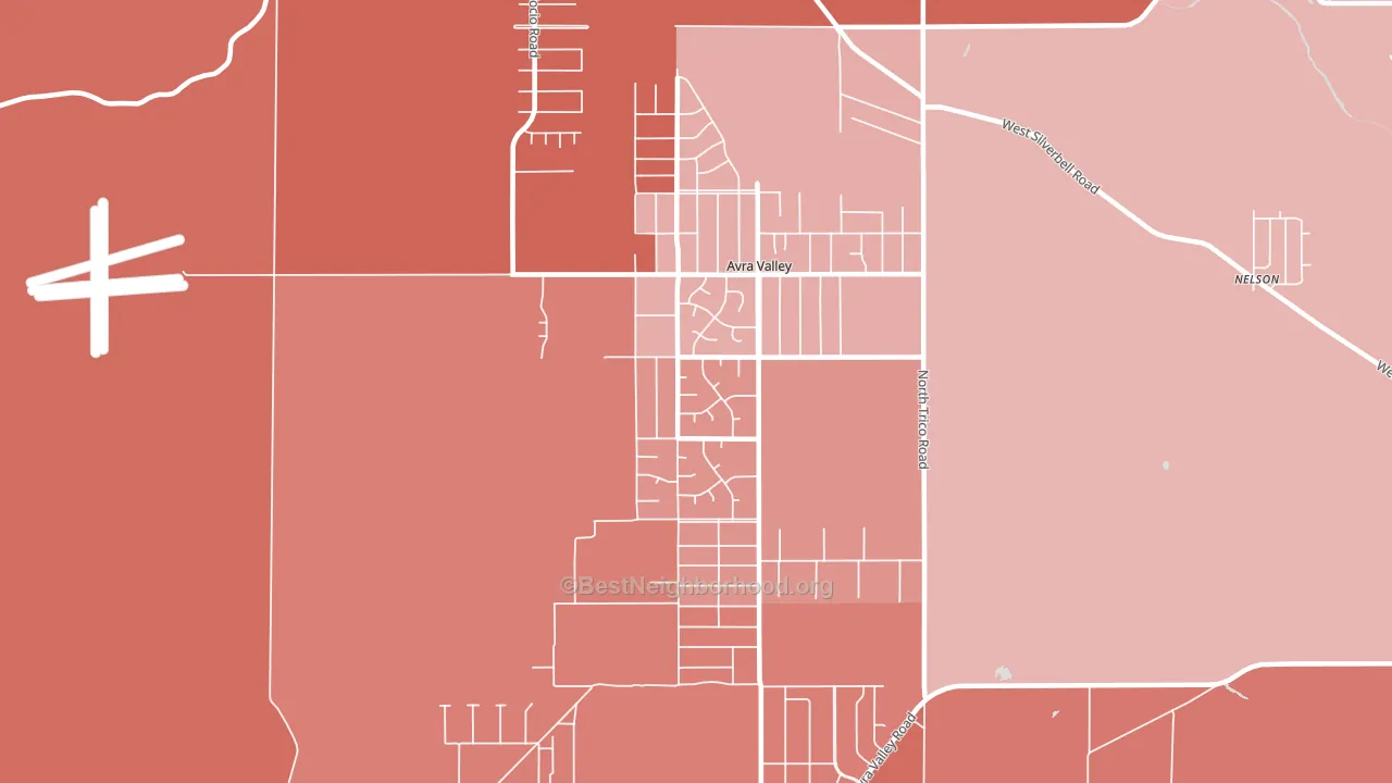 Avra Valley, AZ block-group political-lean map
