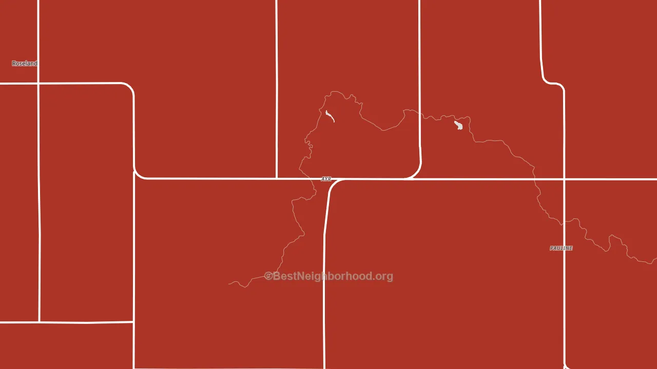 Ayr, NE block-group political-lean map