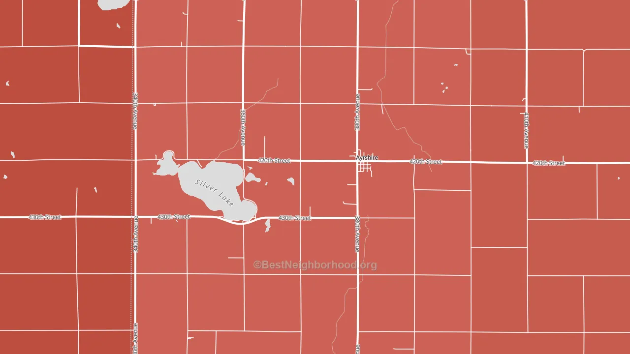 Ayrshire, IA block-group political-lean map