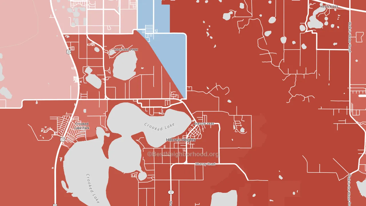 Babson Park, FL block-group political-lean map