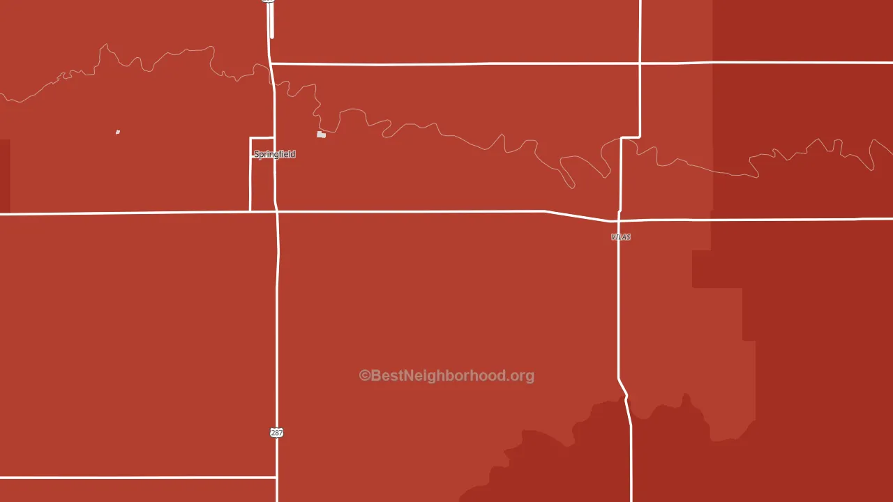 Baca County, CO block-group political-lean map
