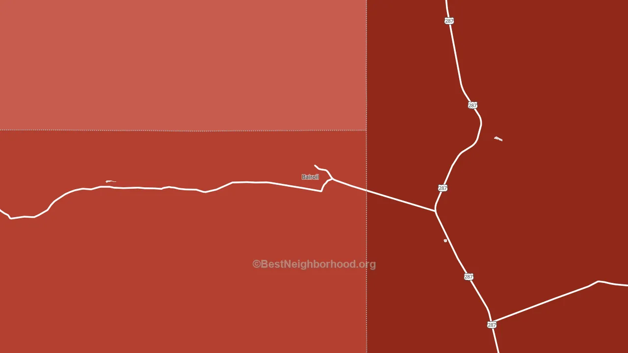 Bairoil, WY block-group political-lean map