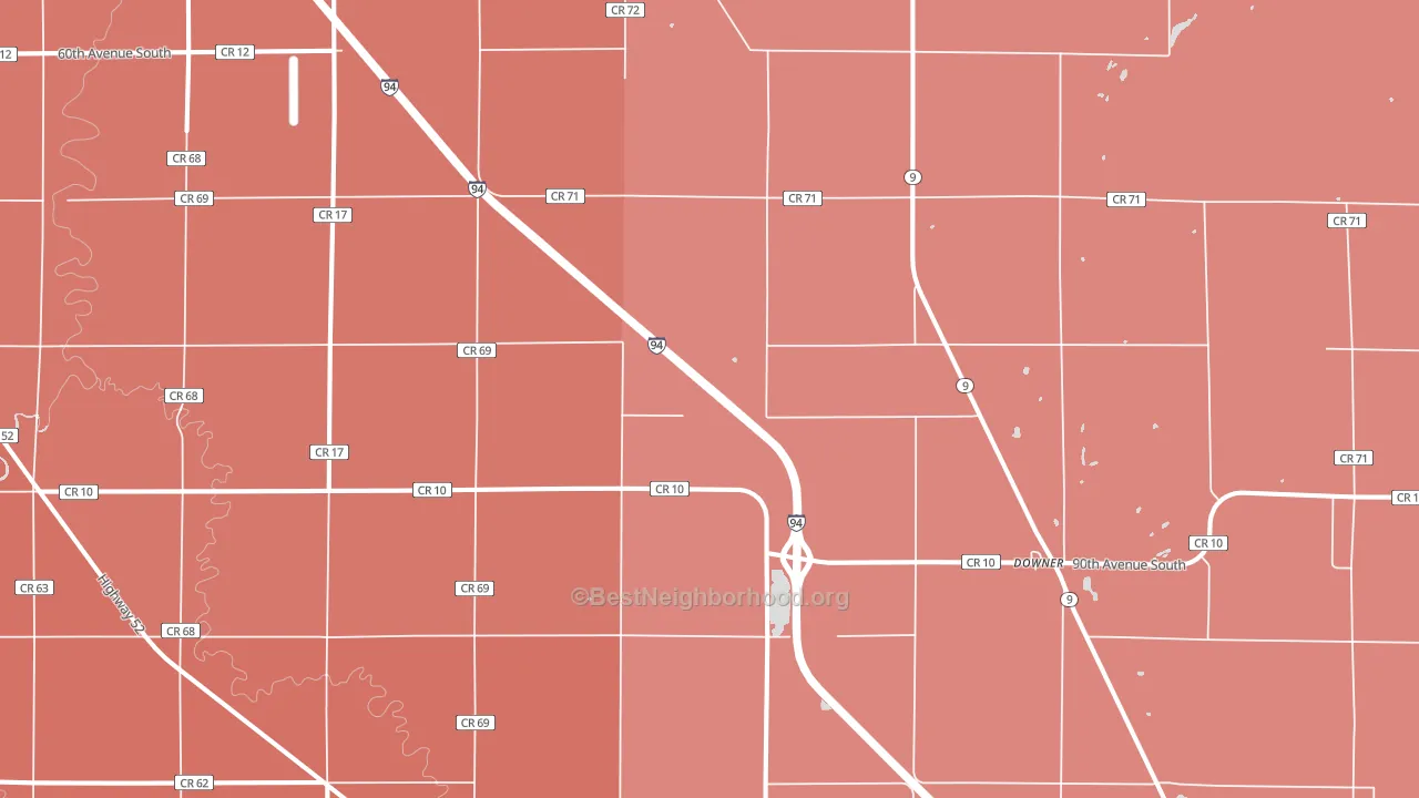 Baker, MN block-group political-lean map