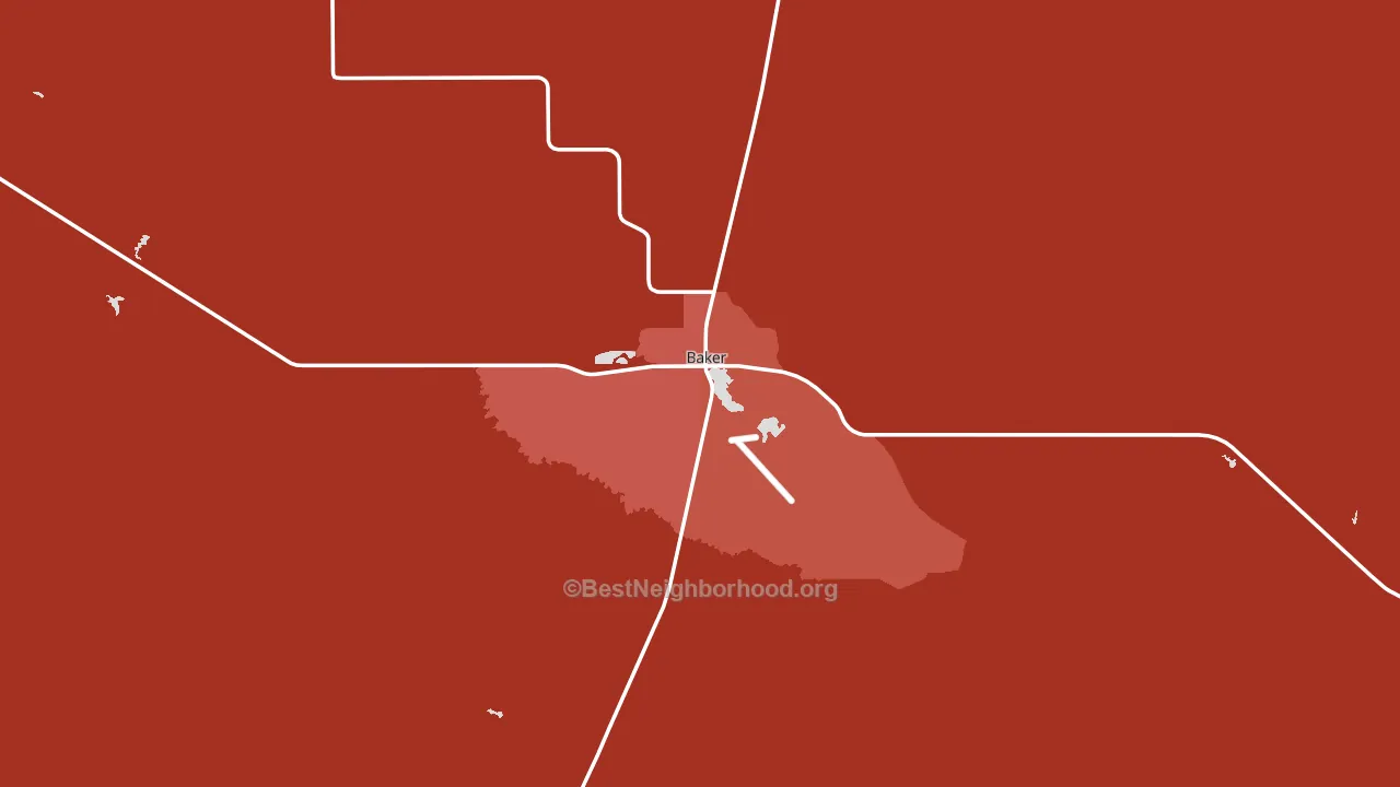 Baker, MT block-group political-lean map