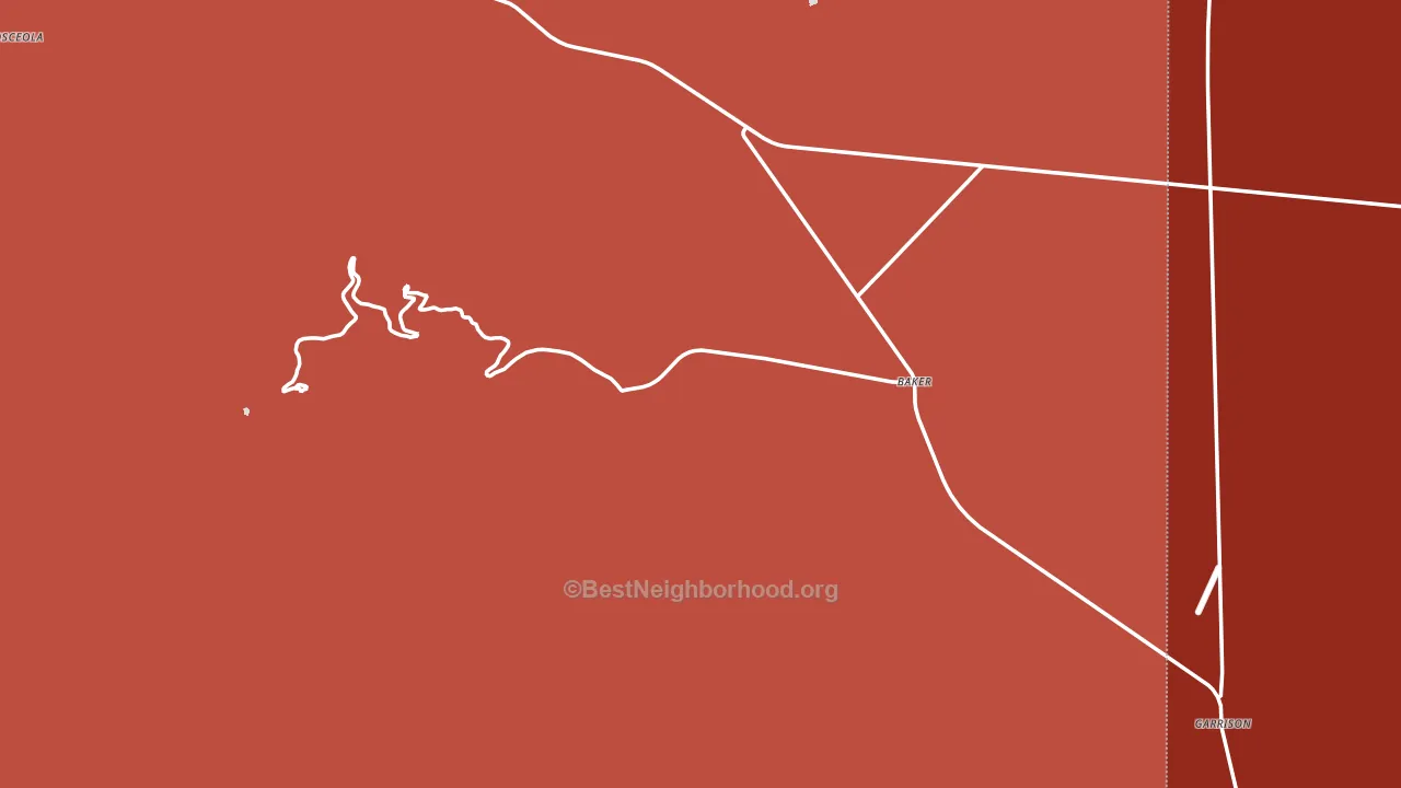 Baker, NV block-group political-lean map