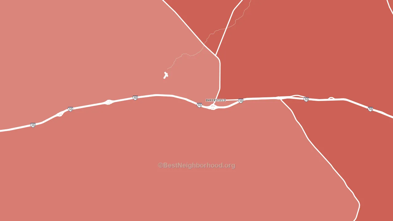 Bakersfield, TX block-group political-lean map