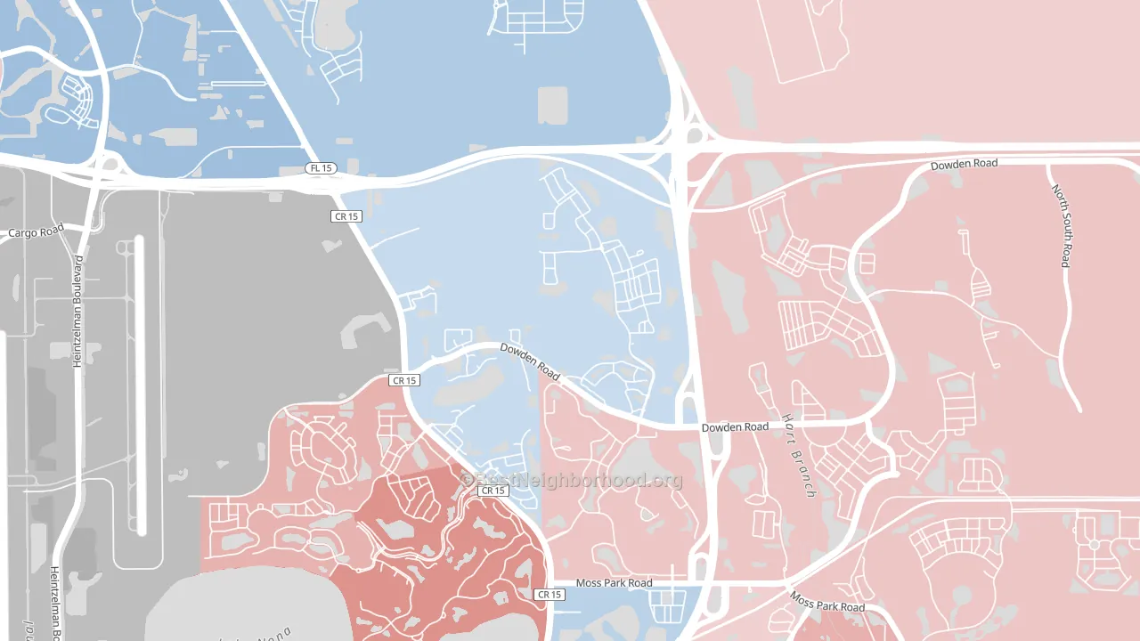 Bal Bay, Orlando, FL block-group political-lean map