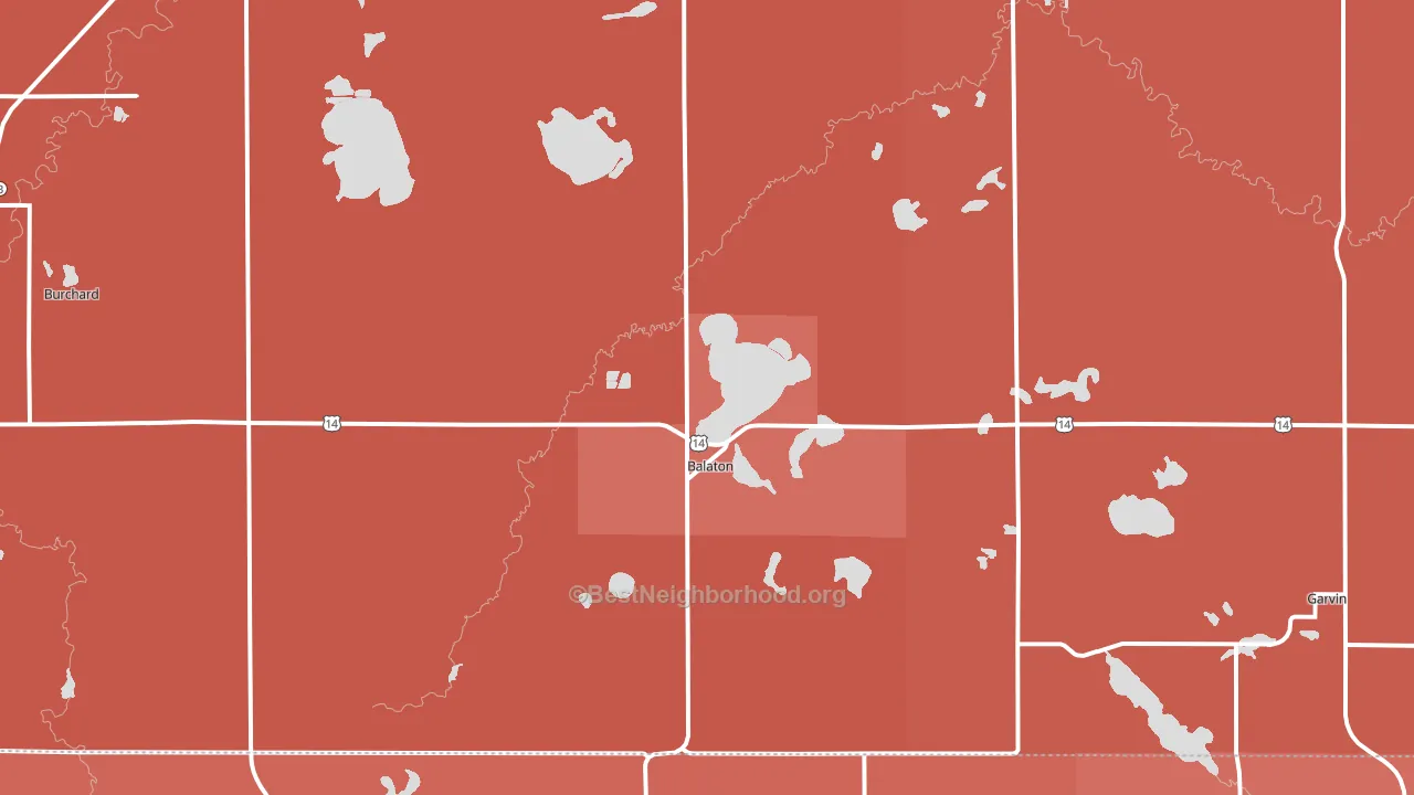 Balaton, MN block-group political-lean map