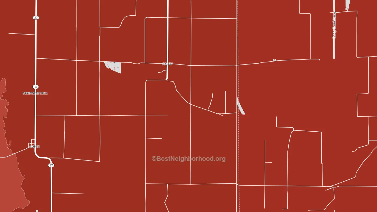 Balch, AR block-group political-lean map