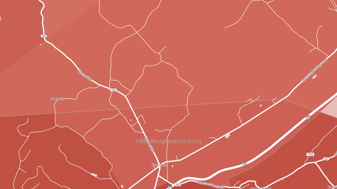 Bald Eagle, PA block-group political-lean map