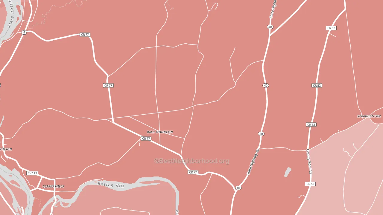 Bald Mountain, NY block-group political-lean map