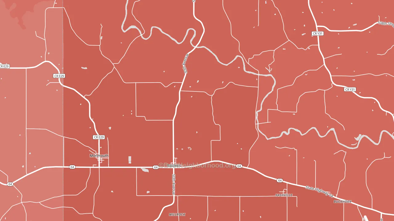 Baldwin, IA block-group political-lean map