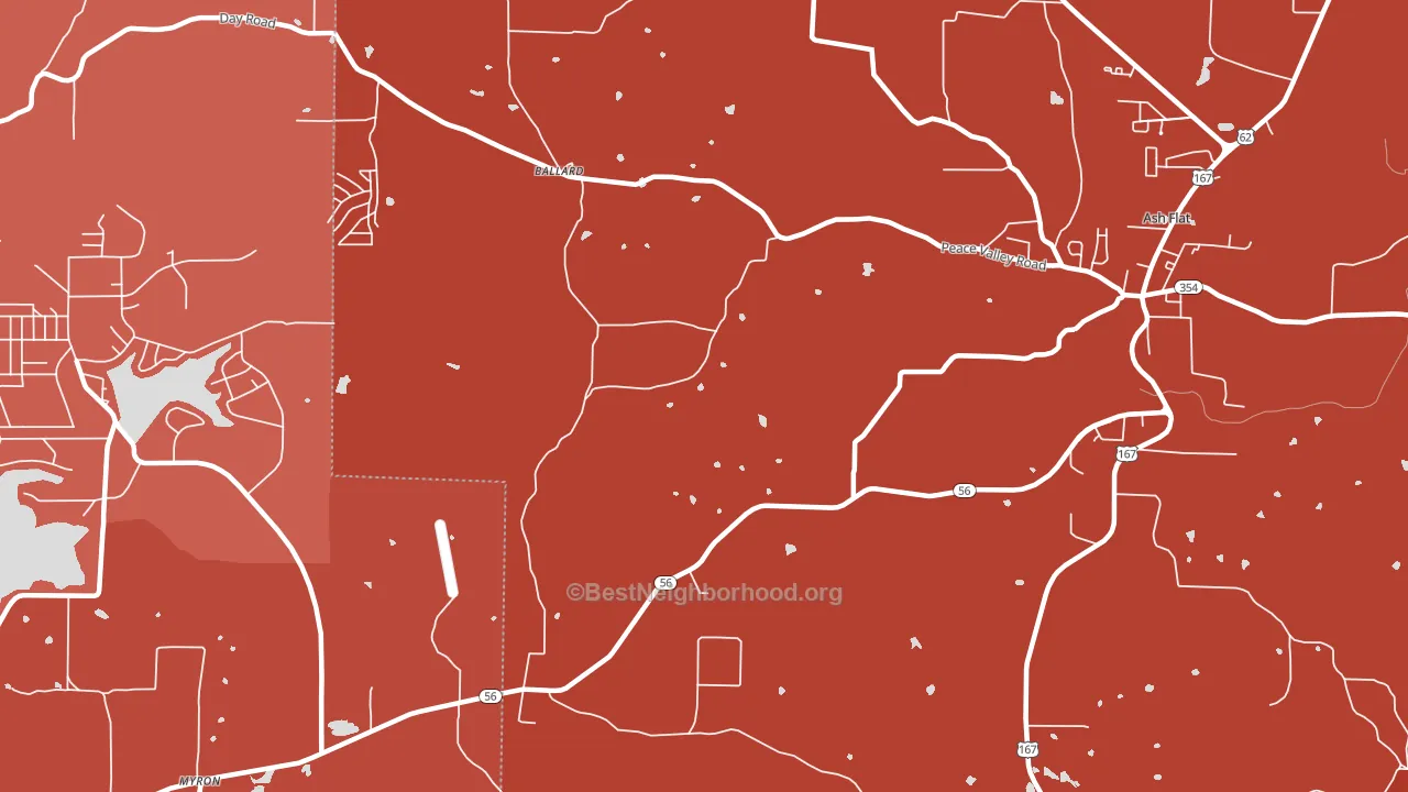 Ballard, AR block-group political-lean map